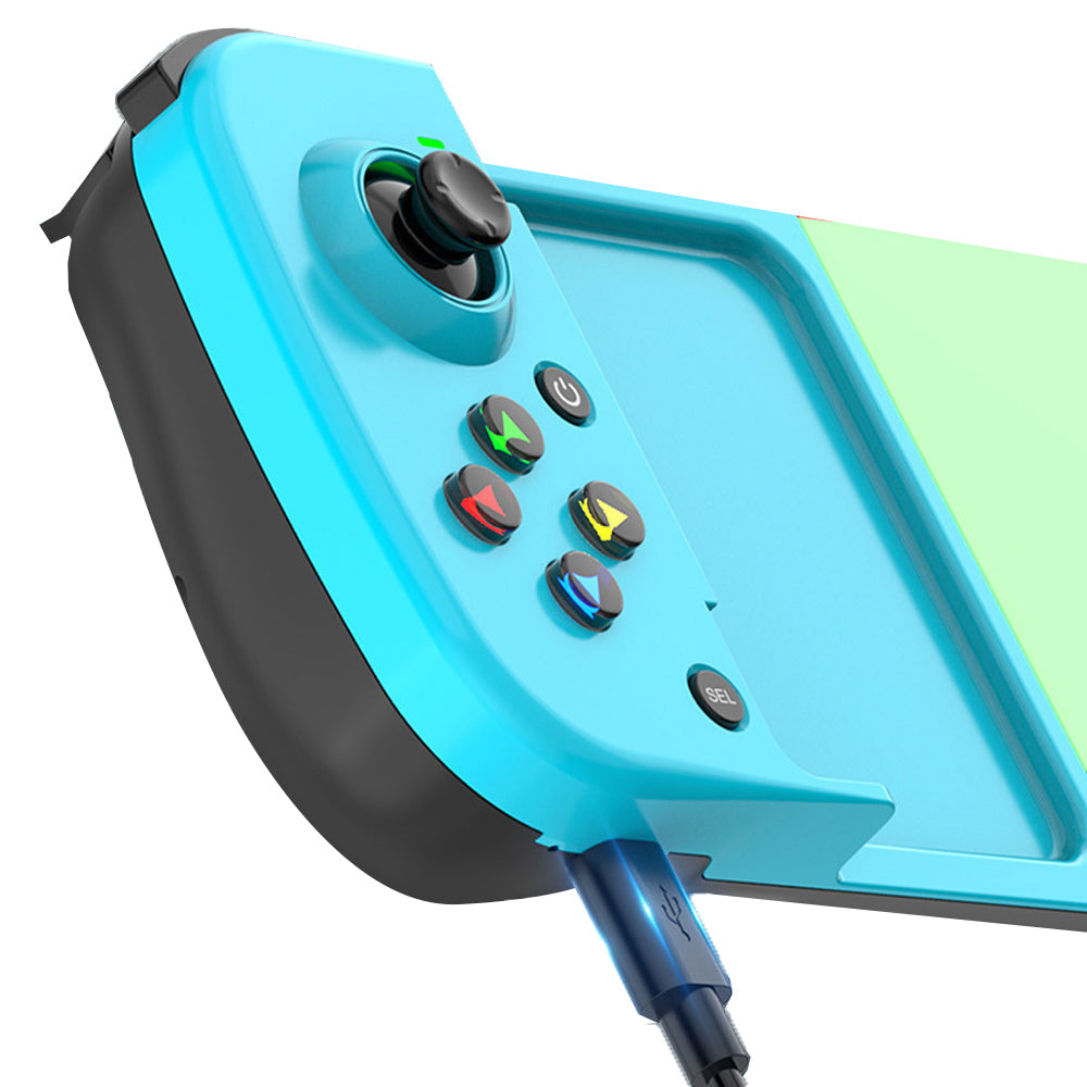 Bluetooth 5.0 Game Controller Wireless Mobile Phone Gamepad Blue and Green