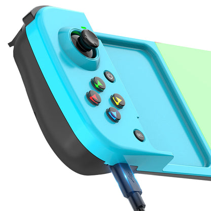 Bluetooth 5.0 Game Controller Wireless Mobile Phone Gamepad Blue and Green