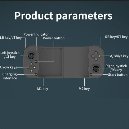 Bluetooth 5.0 Game Controller Wireless Mobile Phone Gamepad Black