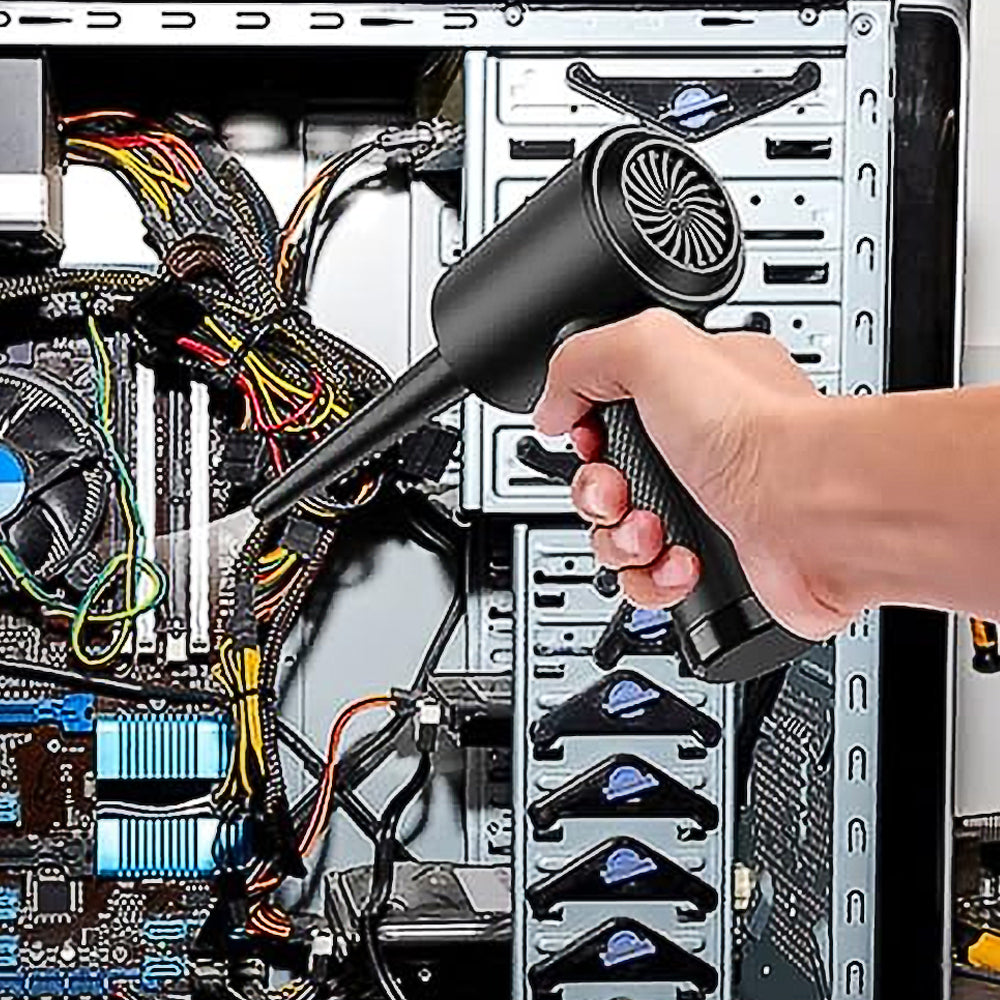 Rechargeable Compressed Air Duster Protable Cordless Air Blower Computer Keyboard Crumbs Car Cleaning