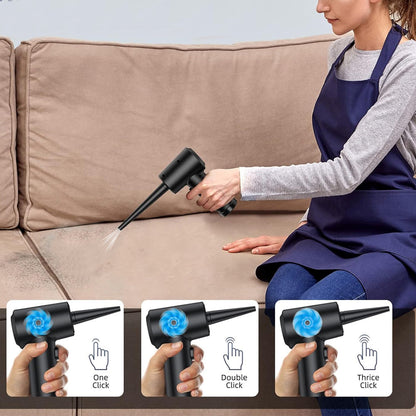 Rechargeable Compressed Air Duster Protable Cordless Air Blower Computer Keyboard Crumbs Car Cleaning