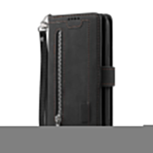 For iPhone 15 Series Case PU Leather iPhone Wallet Flip Cover Black