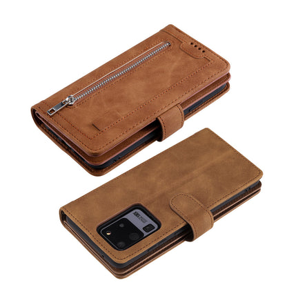 For iPhone 15 Series Case PU Leather iPhone Wallet Flip Cover Brown