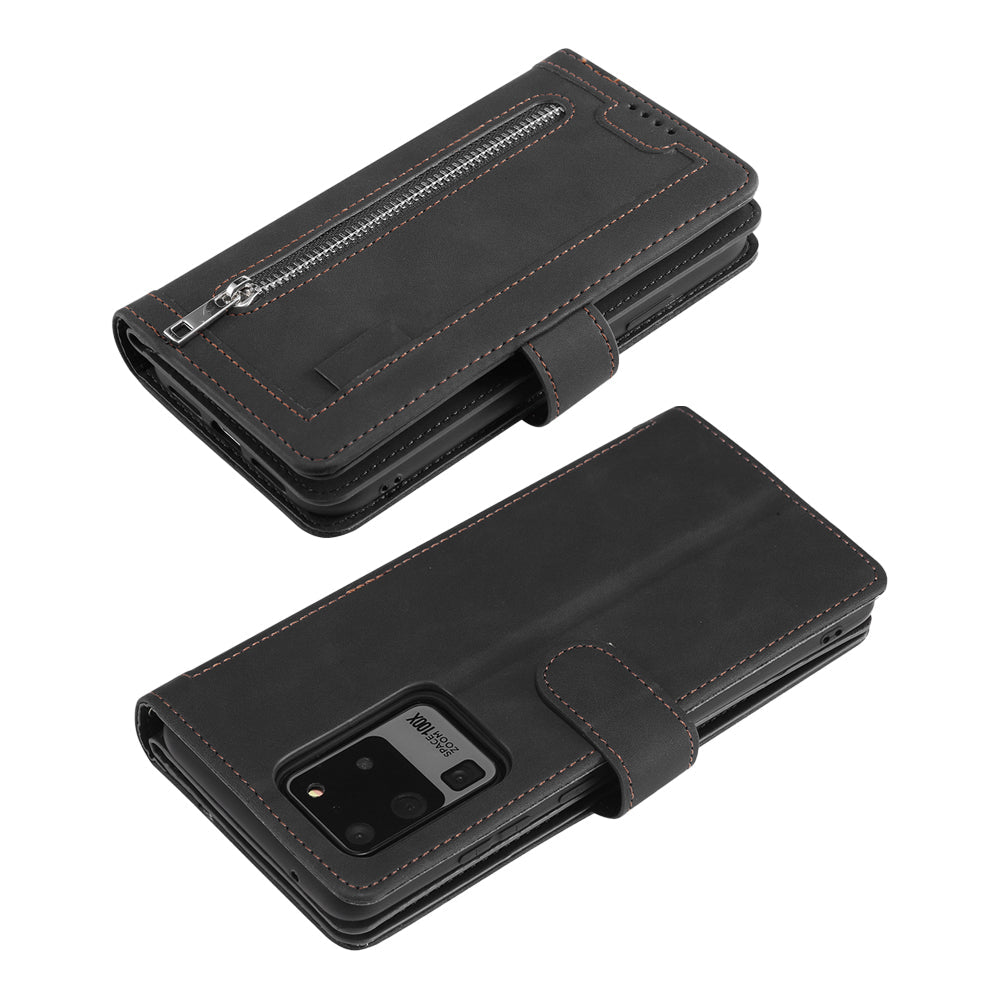 For iPhone 15 Series Case PU Leather iPhone Wallet Flip Cover Black