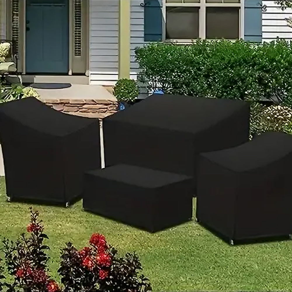 4-Piece Set Patio Furniture Covers Waterproof Outdoor Furniture Set UV-Resistant Patio Cover All-Weather Furniture Cover