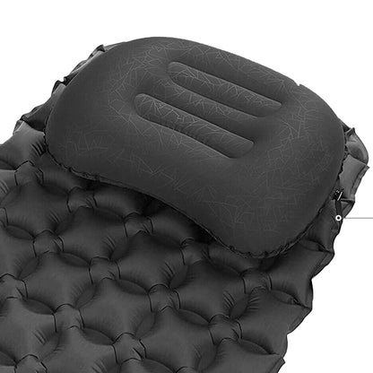 Portable Inflatable Pillow Outdoor Camping Travel Air Neck Pillow Hiking Pillow Black