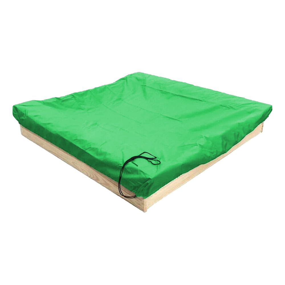 Square Sandbox Sandpit Cover Sandbox Canopy With Drawstring for Sandpit Toys Green
