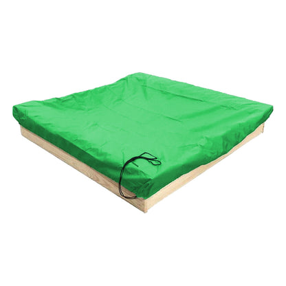 Square Sandbox Sandpit Cover Sandbox Canopy With Drawstring for Sandpit Toys Green