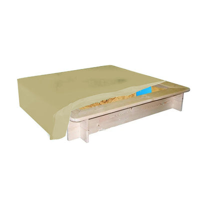 Square Sandbox Sandpit Cover Sandbox Canopy With Drawstring for Sandpit Toys Beige