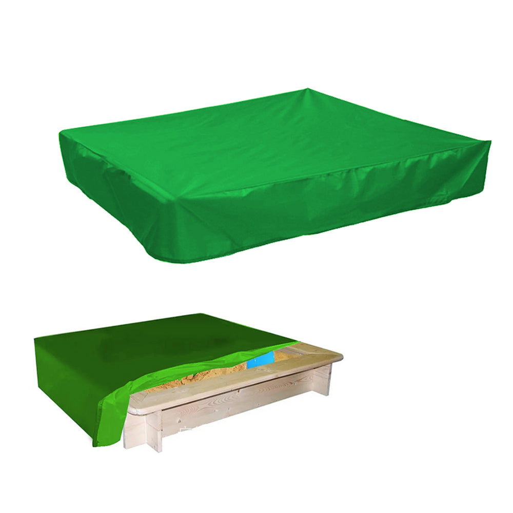 Square Sandbox Sandpit Cover Sandbox Canopy With Drawstring for Sandpit Toys Green