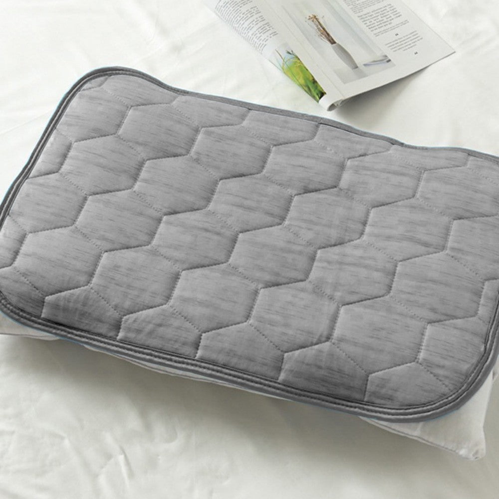 1Pc 65x45cm Summer Cooling Pillow Pad Pillow Cover - Grey