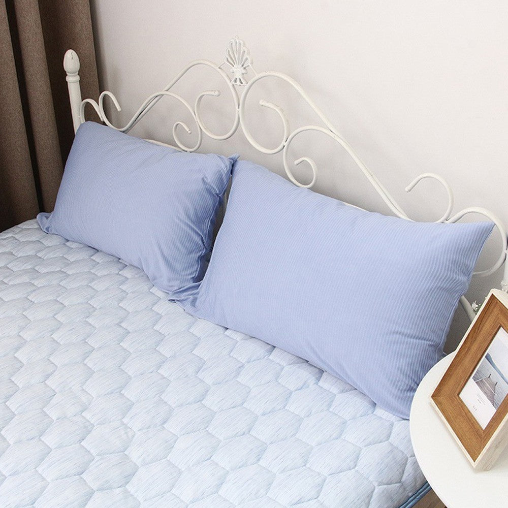 2Pcs 74x48cm Summer Cooling Pillowcase Pillow Cover - Blue