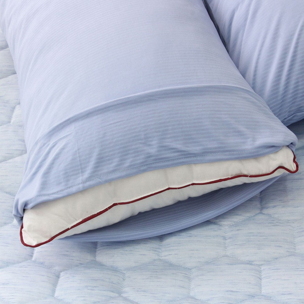 2Pcs 74x48cm Summer Cooling Pillowcase Pillow Cover - Blue