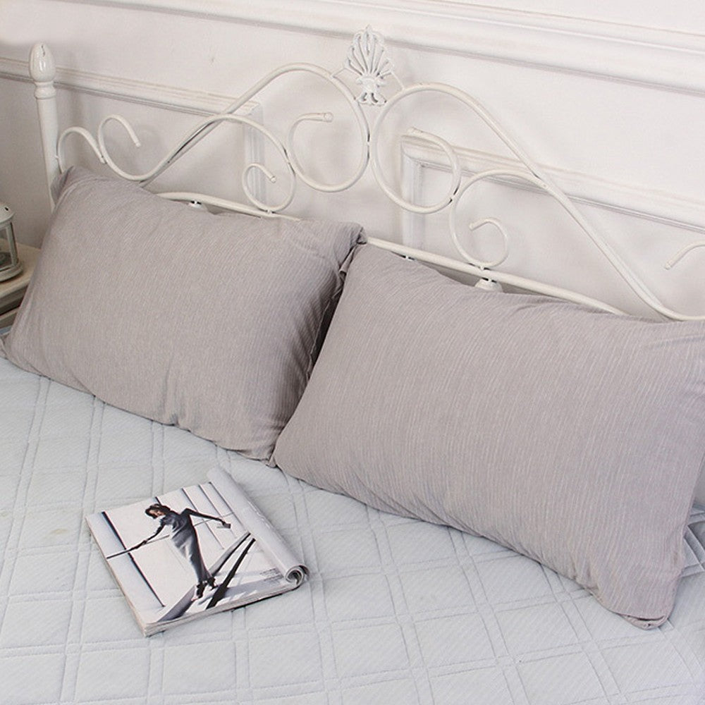 2Pcs 74x48cm Summer Cooling Pillowcase Pillow Cover - Grey