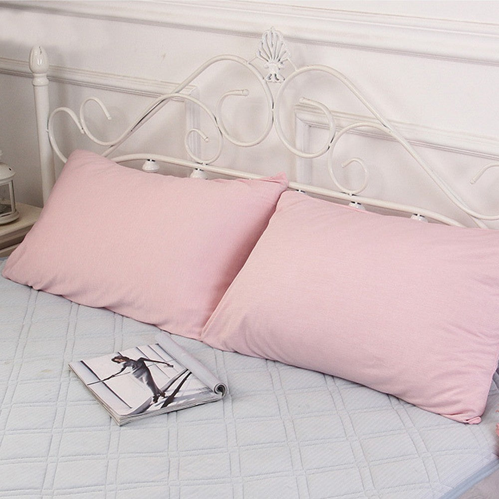 2Pcs 74x48cm Summer Cooling Pillowcase Pillow Cover - Pink