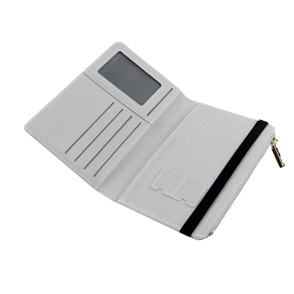 RFID Blocking Passport Holder Card Holder Travel Wallet Gray