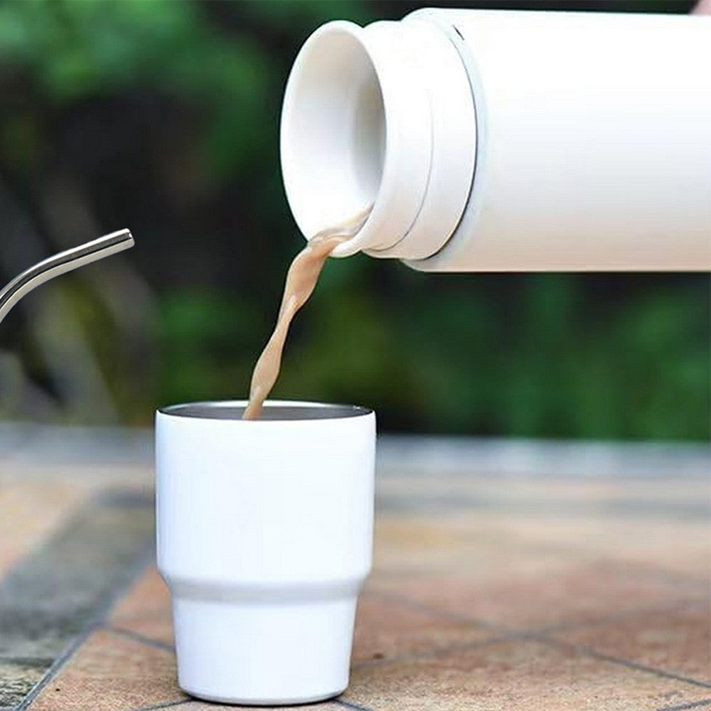 3Pcs 2oz Mini Stainless Steel Tumbler Cup with Straw and Lid for Party - Green+White+Pink