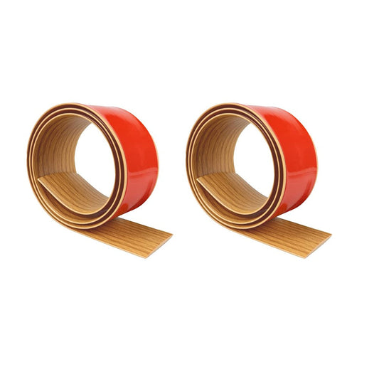 2Pcs 1-Meter Length Self Adhesive Floor Transition Strip Brown