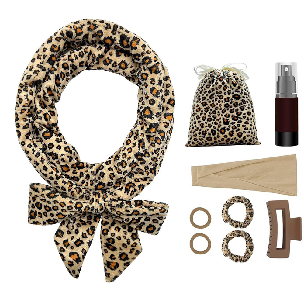 2 X Heatless Hair Curling Set Heatless Hair Curler Headband Hair Tie Yellow