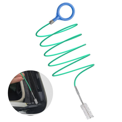 Tube Cleaning Brush Slim Flexible Drain Brush Long Pipe Cleaners for Car and Windshield Wiper Drain Hole