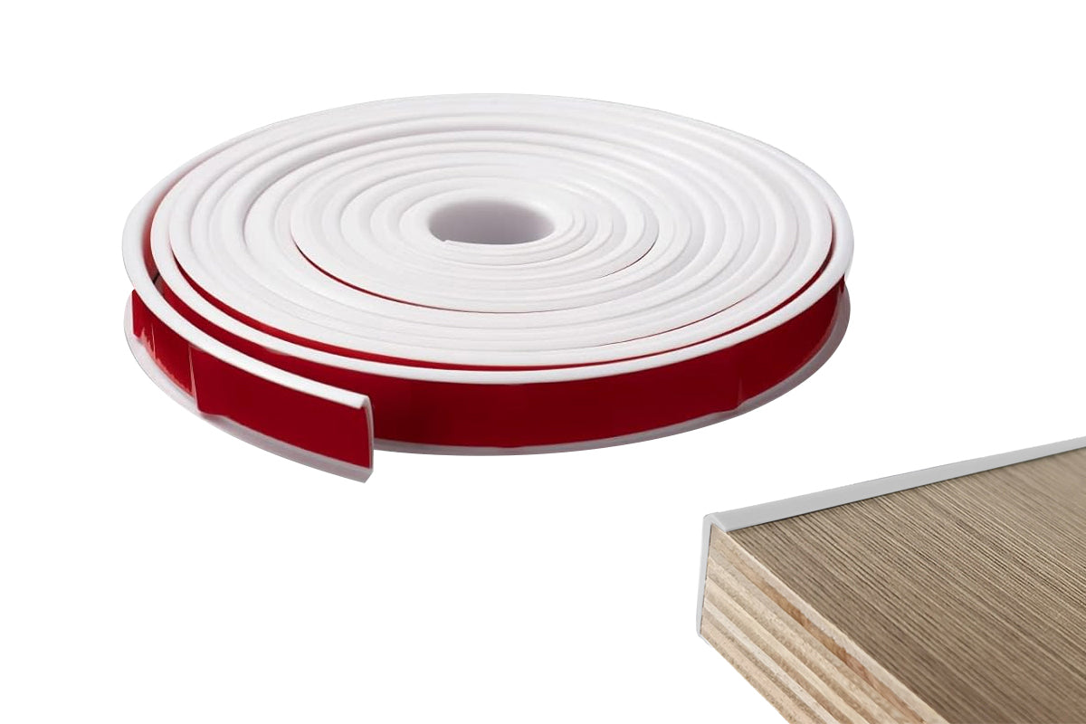 Collapsible U Shape Self Adhesive Edge Protector - White
