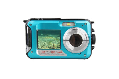 24MP Waterproof Portable Digital Underwater Camera Blue
