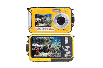 24MP Waterproof Portable Digital Underwater Camera Yellow