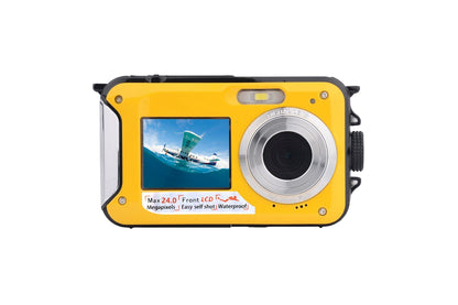 24MP Waterproof Portable Digital Underwater Camera Yellow