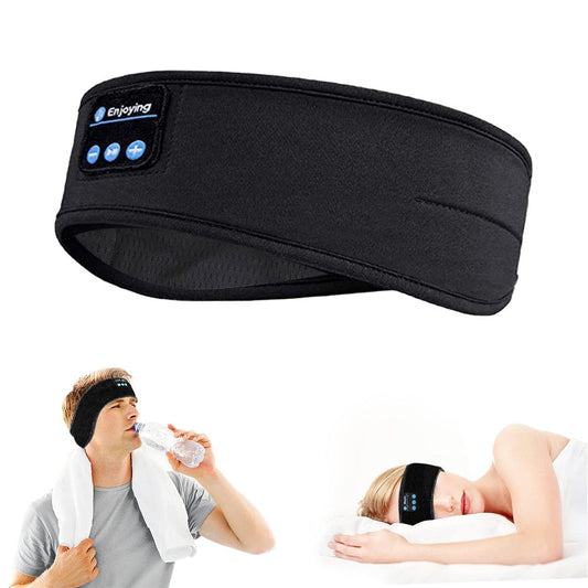 Bluetooth Headband Headphone Wireless Music Headband Sleep Headband Black