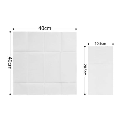 50Pcs Disposable Dinner Napkins Prefolded Flatware Pocket Paper Hand Towels for Dinner Wedding Party Events White