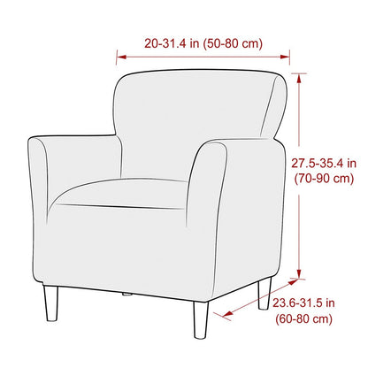 Stretch Armchair Cover Printed Single Sofa Chair Slipcovers Protector Grey