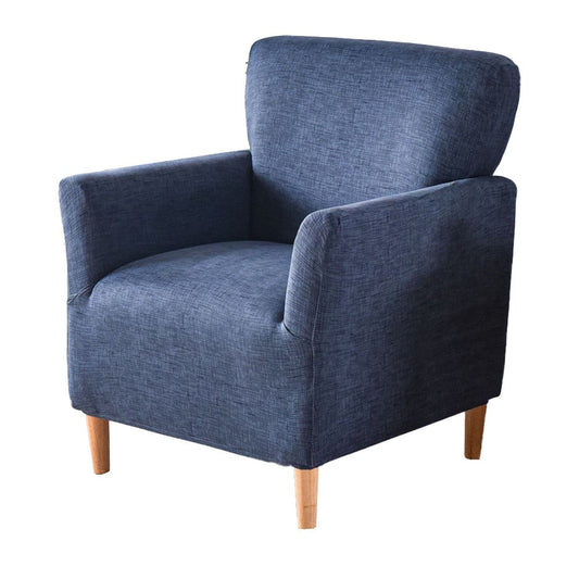 Stretch Armchair Cover Printed Single Sofa Chair Slipcovers Protector Navy