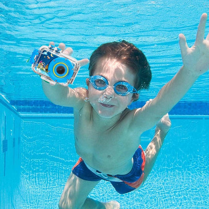 1080P HD Kids Sports Camera with Waterproof Case and 32GB Memory Card Blue