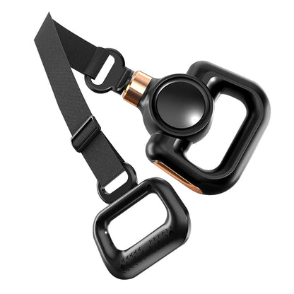 Handheld Muscle Massager with Massage Belt and 4 Massage Heads Black