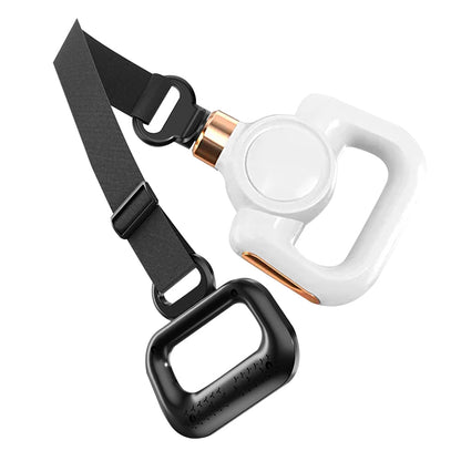 Handheld Muscle Massager with Massage Belt and 4 Massage Heads White