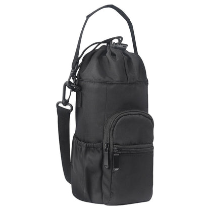 Water Bottle Sling Bag Crossbody Water Bottle Pouch Bottle Sleeve for Camping Walking Hiking Sports Black