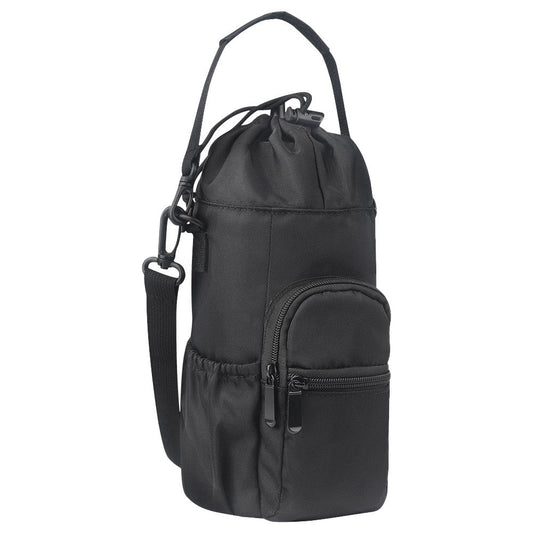 Water Bottle Sling Bag Crossbody Water Bottle Pouch Bottle Sleeve for Camping Walking Hiking Sports Black