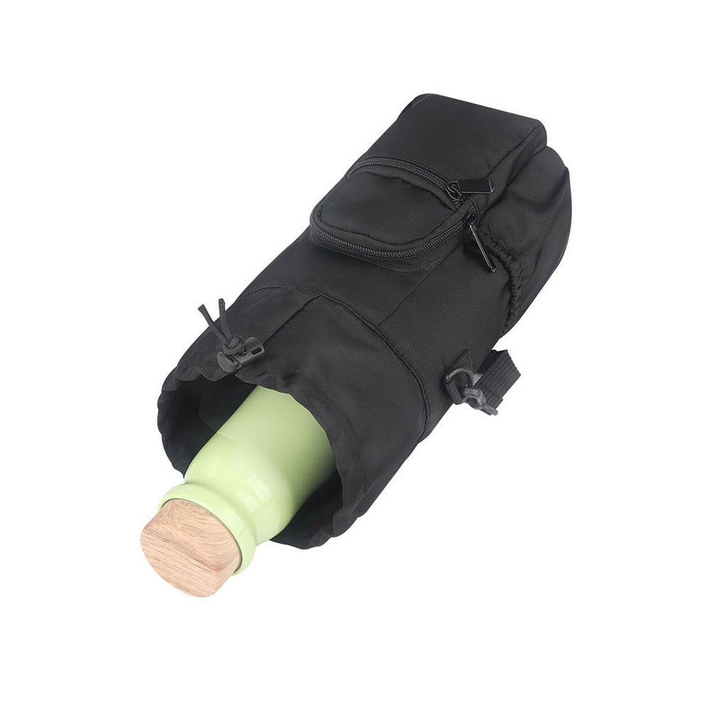 Water Bottle Sling Bag Crossbody Water Bottle Pouch Bottle Sleeve for Camping Walking Hiking Sports Black