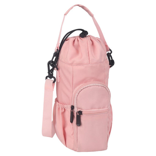 Water Bottle Sling Bag Crossbody Water Bottle Pouch Bottle Sleeve for Camping Walking Hiking Sports Pink
