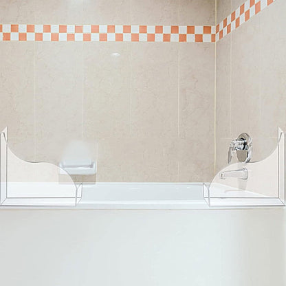 2 Pieces Bathtub Splash Guard Shower Splash Guard Style 1
