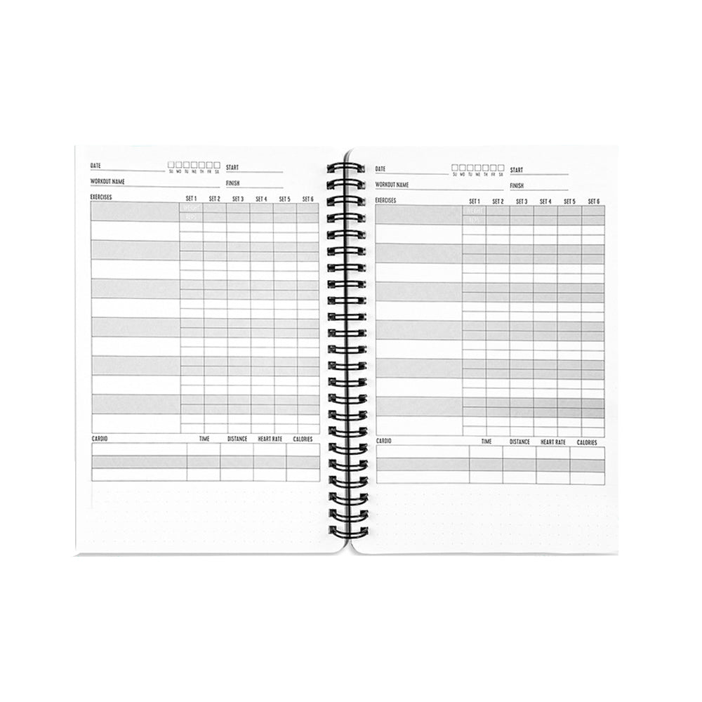 Workout Log Exercise Journal Fitness Log Book Planing Notebook for Fitness Tracking and Goals Setting Blue