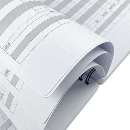 2Pcs A5 Fitness Journal Training Log Book Workout Log Gym Notebook - Black+Blue