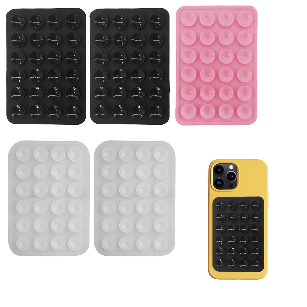 5Pcs Silicone Suction Phone Case Mount Self-Adhesive Hands-Free Phone Holder Phone Accessory
