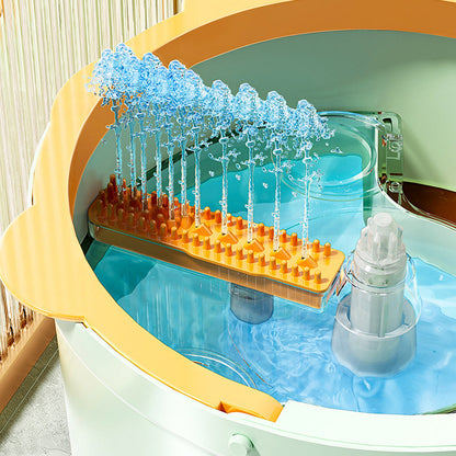 360-Degree Rotating Self Wringing Mop and Bucket Set Spin Mop with Separate Compartments Bucket Style 2