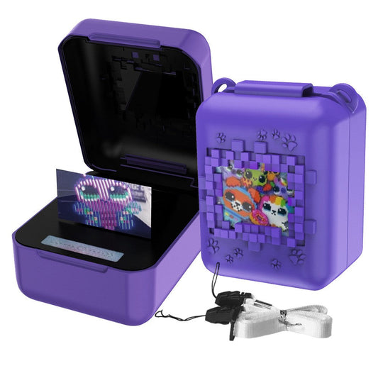 Silicone Case for Bitzee Interactive Digital Pet with Lanyard Purple