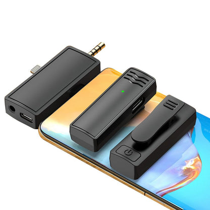 3-in-1 Wireless Lavalier Microphone Set for Vlog Live Streaming Style 1