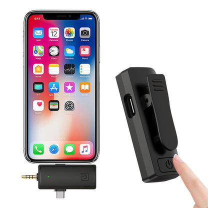 3-in-1 Wireless Lavalier Microphone Set for Vlog Live Streaming Style 1