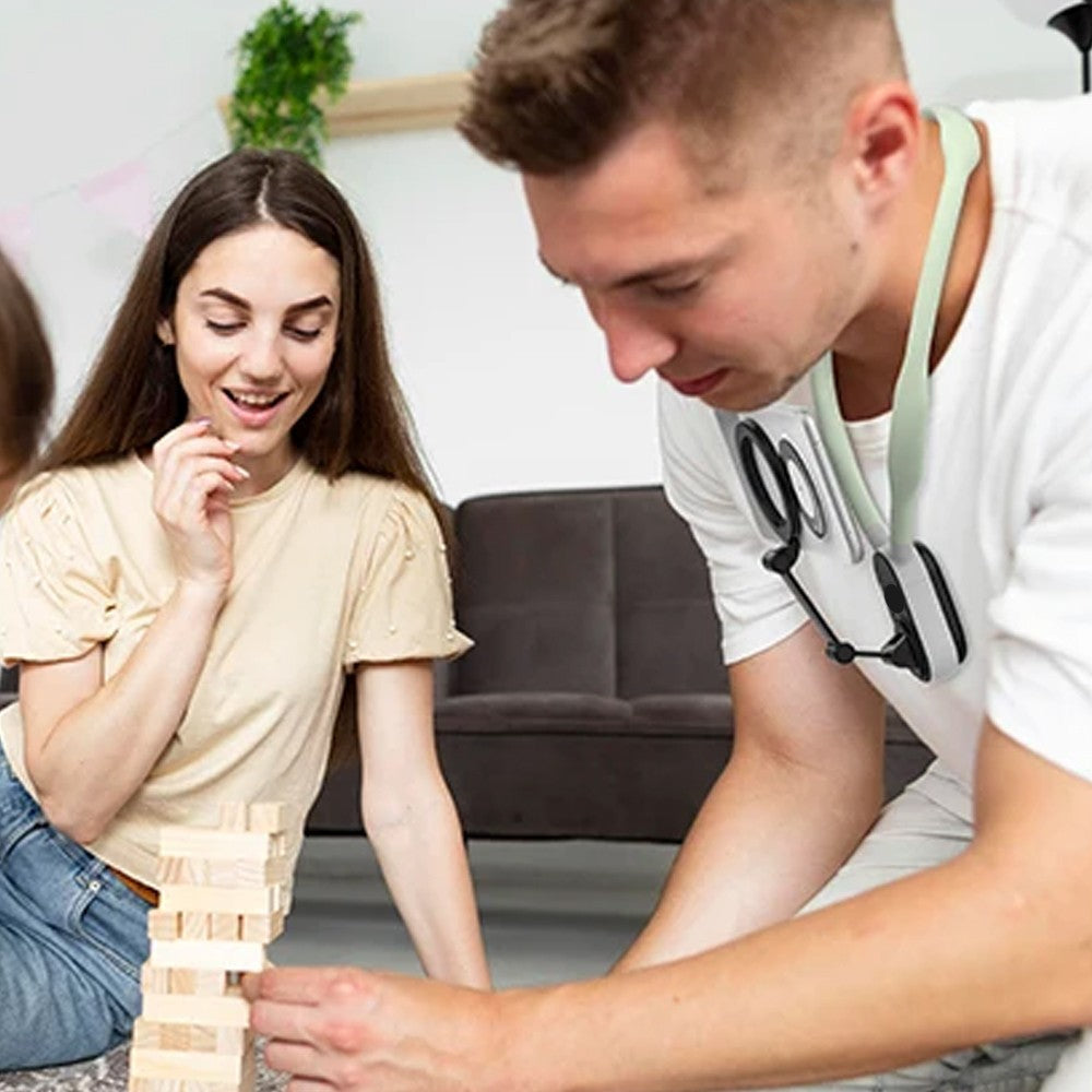 Foldable Hand Free Phone Gopro Holder Rotating Magnetic Neck Mount for Phones POV/Vlog Selfie Video Recording Mount Green