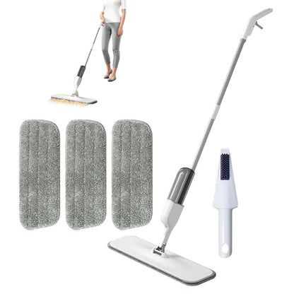 Spray Flat Mop Microfibre Floor Cleaning Mop with 3 Replacement Mop Pads