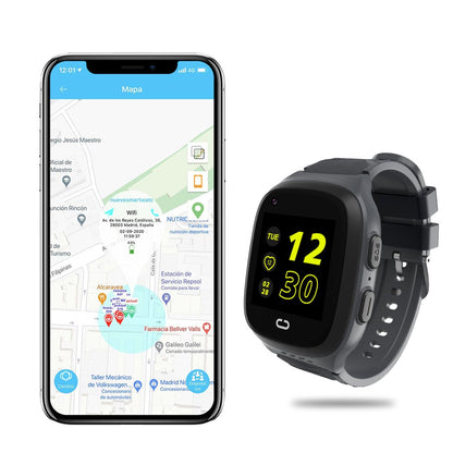 Kids 4G Smart Watch Video Calling SOS GPS Location Tracking Black